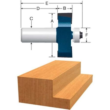 Bosch 3 Wing Slotting Cutter Super, 1/8 Cutting Edge Length, 1/2 Cut Depth, C.T.,  85529M